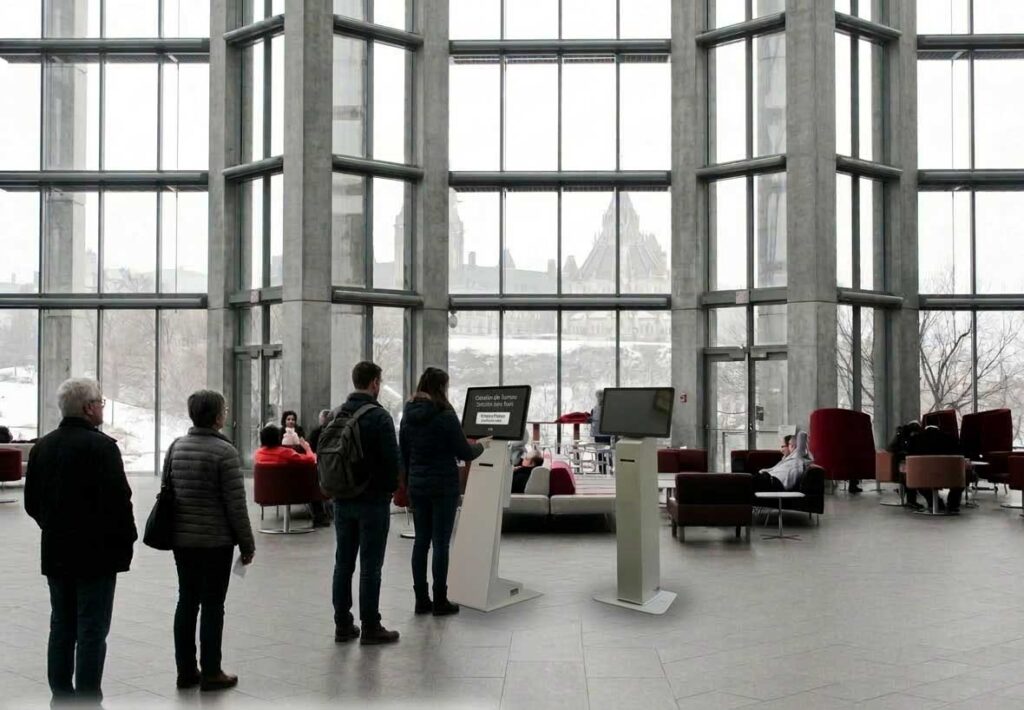 kiosco autogestión, terminales idóneos restaurantes, horeca, gestión de turnos, gimnasios.